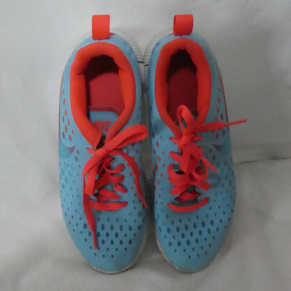 NIKE | 6.5Y | Nike Free 5.0 Turquoise Blue & Neon Orange Sneakers - Gym - Shoe
